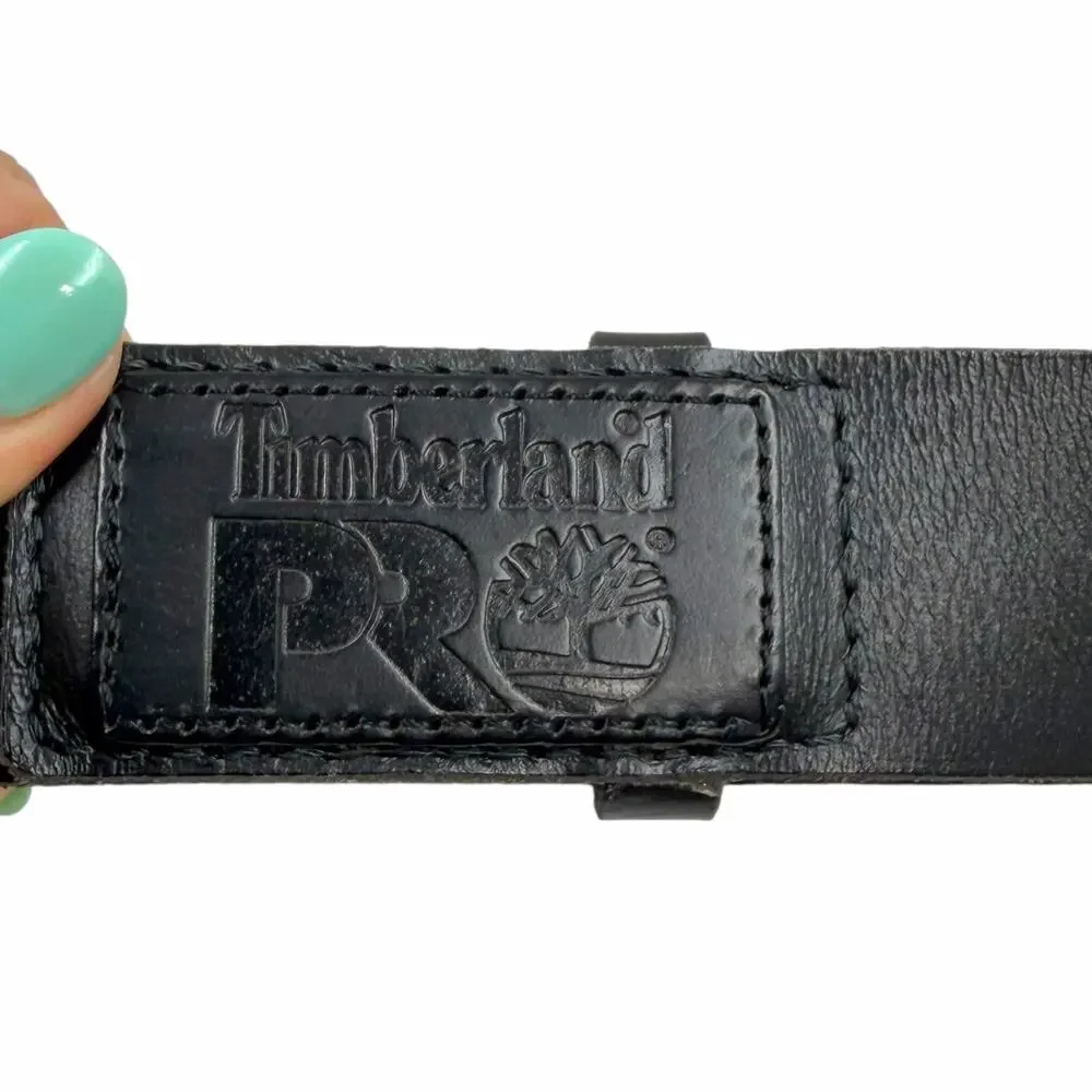 Timberland PRO No-Scratch Leather Mechanic Belt 38 Full Grain Black Workwear